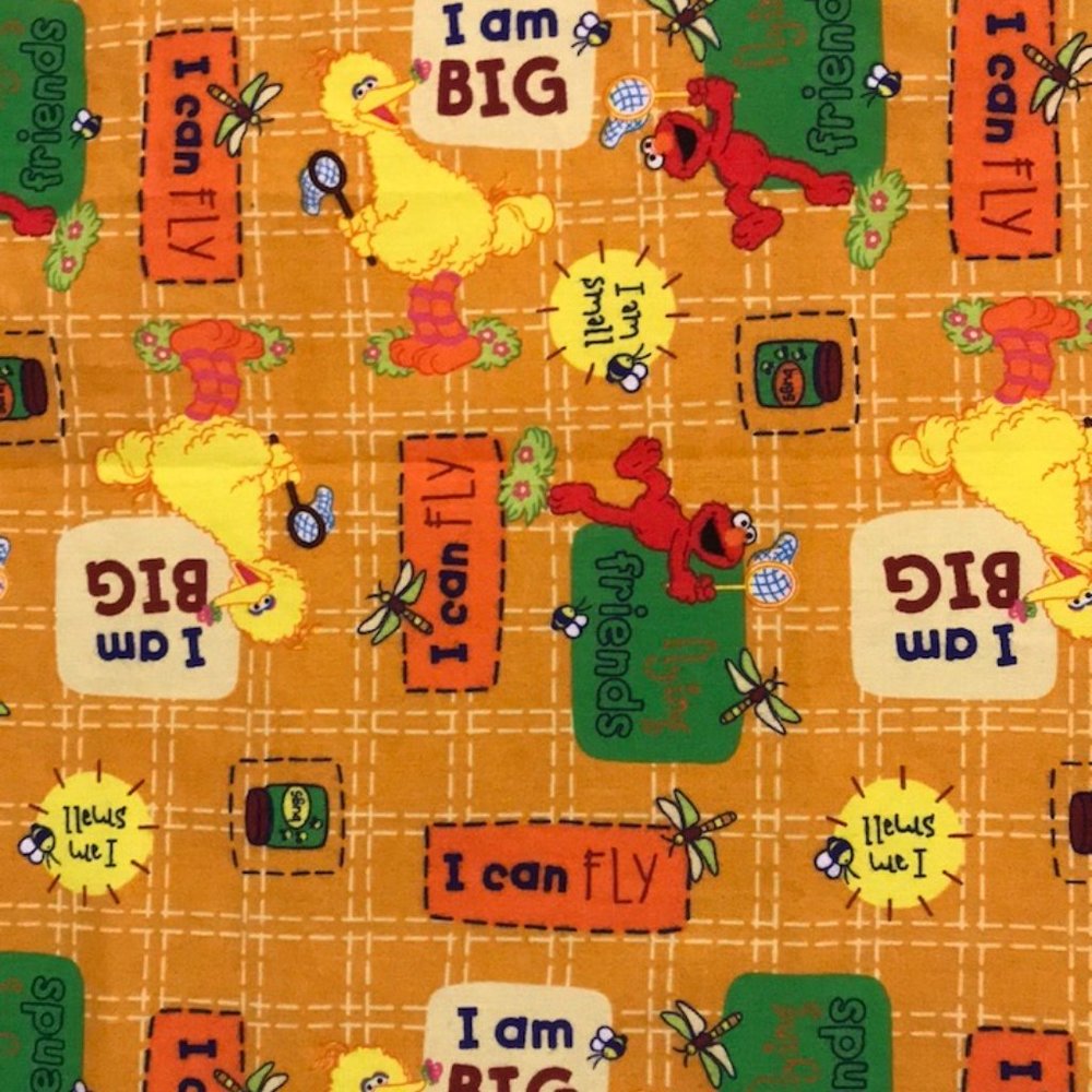 Sesame Street Fabric 25 x 41 plus remnant